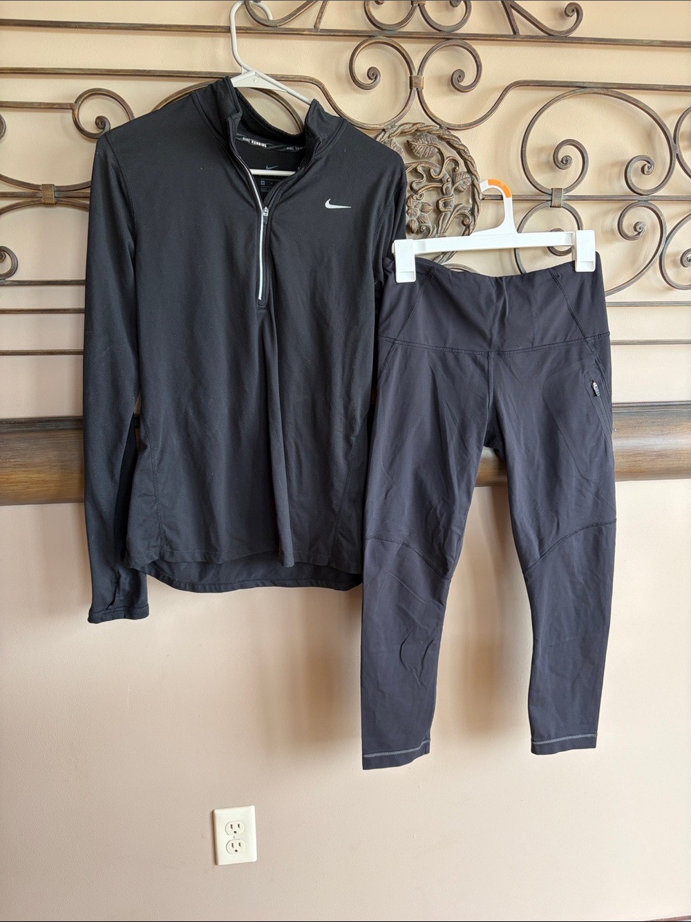 Bundle Nike Black Women's Quarter-Zip Top & Black lululemon Leggings